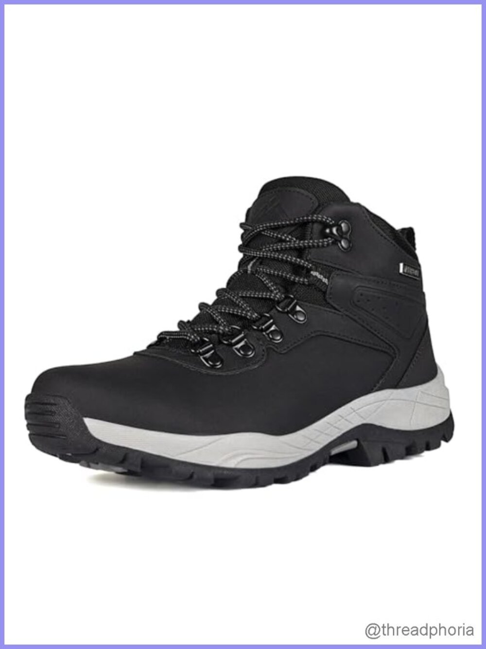 Women's Waterproof Faux Leather Hiking Boots Lightweight Slip Resistant Ankle